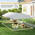 thumbnail image 4 of PawHut Outdoor Dog Run w/ Adjustable & Rotating Bowls, 13.1' x 7.5' x 5.2', 4 of 10
