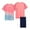 Pink, variant on CYRBOKO Boys Athletic Outfit Sets 2025, Elastic Waist Quick-dry Short Sleeve 2 Pieces Sports T-Shirt and Shorts Dark Blue Size 10 T