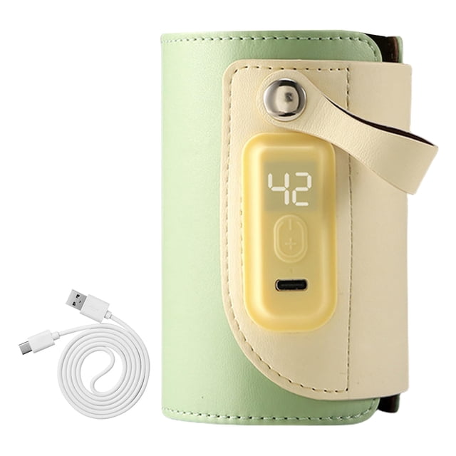 Calentador de biberones USB para viajes, calentador de biberones portátil para viajes, funda aislante para biberones, biberón de lactancia inteligente de calentamiento rápido