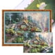 thumbnail image 1 of Hilo Algodón Ecológico Bordado 11CT Punto Cruz Paisaje Otoñal 60x45cm, 1 of 9