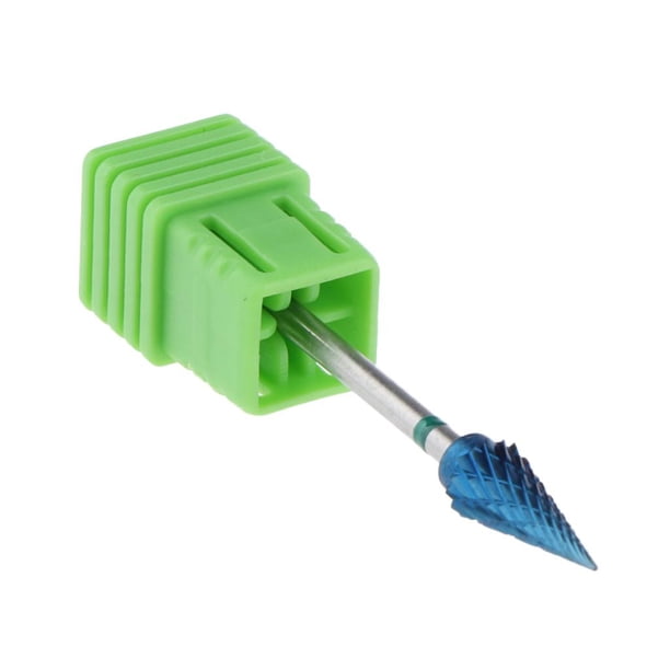 Broca para uñas de tungsteno Cutícula cabeza de rejilla limpia 3/32 "para herramienta de manicura Azul