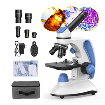 FOKOOS Microscope for Adults with Slides 40X-1000X Compound, Phone Adapter, Dual LED