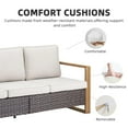 thumbnail image 5 of PARKWELL 6-Piece Patio Fire Pit Sets,All-Weather Conversation Set with Wicker Lounge Chair, Swivel Glider,7-Seat Outdoor Patio Seating Furniture Set for Backyard Gatherings, Brown/Beige, 5 of 17