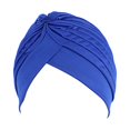 thumbnail image 2 of D-GROEE Stretch Pleated Turbans Fabric Turban Anti-UV Sun-proof Head Turbans Head Turbans No Brim Beanie Hat Party Turbines for Women Girls, 2 of 7