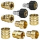 thumbnail image 1 of Adaptador para Lavadora A Presión, Kit de Desconexión Rápida, Conector Giratorio M22 A Conexión Rápida 3/8 Pulgada, Conector Liberación Rápida 3/4 Pulgada, Conversión de M22 A M22, 1 of 7