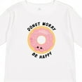 thumbnail image 4 of Inktastic Donut Worry Be Happy Pink Sprinkle Donut` Boys or Girls Long Sleeve Toddler T-Shirt, 4 of 5