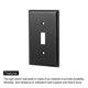 thumbnail image 4 of Placa de pared para interruptor de luz de palanca 1 gang cubierta negra PC 115mm x 70mm para paquete de 1, 4 of 5