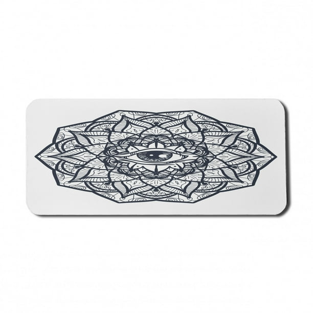 geest ethisch in het geheim Occult Computer Mouse Pad, Abstract Ornamental Eye with Mandala Form  Providence Energy in Action Design, Rectangle Non-Slip Rubber Mousepad  X-Large, 35" x 15" Gaming Size, Black White, by Ambesonne - Walmart.com