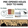 thumbnail image 3 of Funny Home is Where We Park It Metal Tin Sign Wall Decor Farmhouse Rustic Camping Signs with Sayings for Home Garage Men Cave Yard Decor Camper Gifts, 4" by 16", 3 of 5