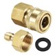 thumbnail image 1 of Jardín Manguera Latón Rápida Conexión Conjunto Accesorios M22 y M18x1,5 Hembra Rosca Agua Manguera Conectores Presión Arandela Adaptador Rápida Desconexión Kit, 1 of 6