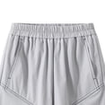 thumbnail image 6 of Karoyedx Toddler Athletic Shorts Boys Kids Cargo Shorts for Boys Elastic Waistband with Drawstring with Double Pockets Grey Size,13-14 Years, 6 of 6