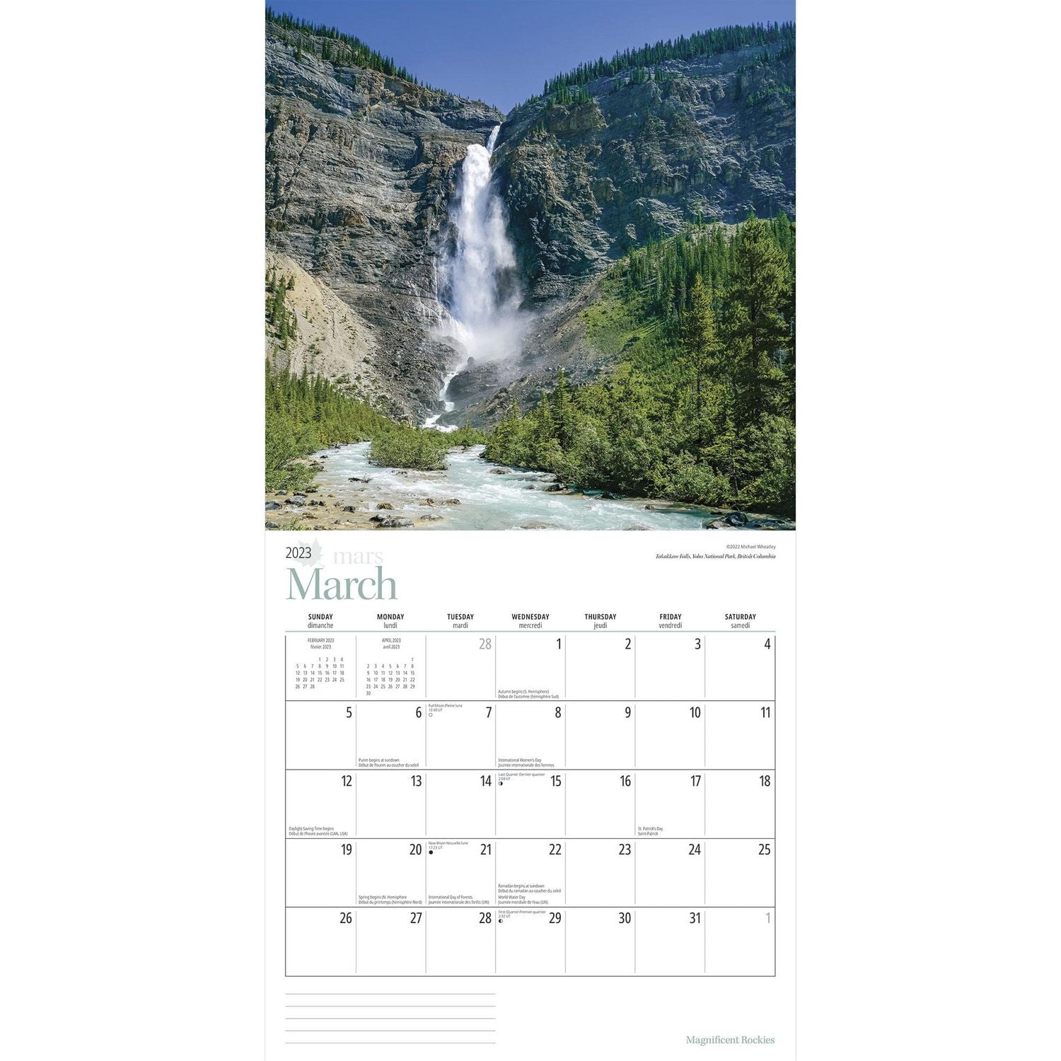 Magnificent Rockies | 2023 12x24 Inch Square Wall Calendar