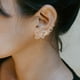 thumbnail image 2 of 1 par de elegantes pendientes de mariposa con forma de mariposa para mujer, aretes de metal a la moda, accesorio de joyería para orejas sin perforar, con diamantes de imitación, 2 of 8