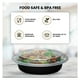 thumbnail image 2 of Recipientes para preparar comidas con tapa hermética, sin BPA, reutilizables, de plástico, 713 ml, redondos, negros/transparentes, 50 unidades, 2 of 7