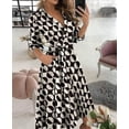 thumbnail image 5 of Vestido de verano para mujer, moda Primavera/verano, manga larga, cuello en V, vestido tubo estampado, ropa de mujer, 5 of 5