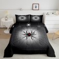 thumbnail image 2 of Castle Fairy Kids Teens Adults Spider Web 3 Pieces Queen Comforter Set,Abstract Stripes Lines Ultra Soft Bedding Sets,Gothic Style Bedding Comforter Set Breathable,Microfiber Bedroom Decor, 2 of 8