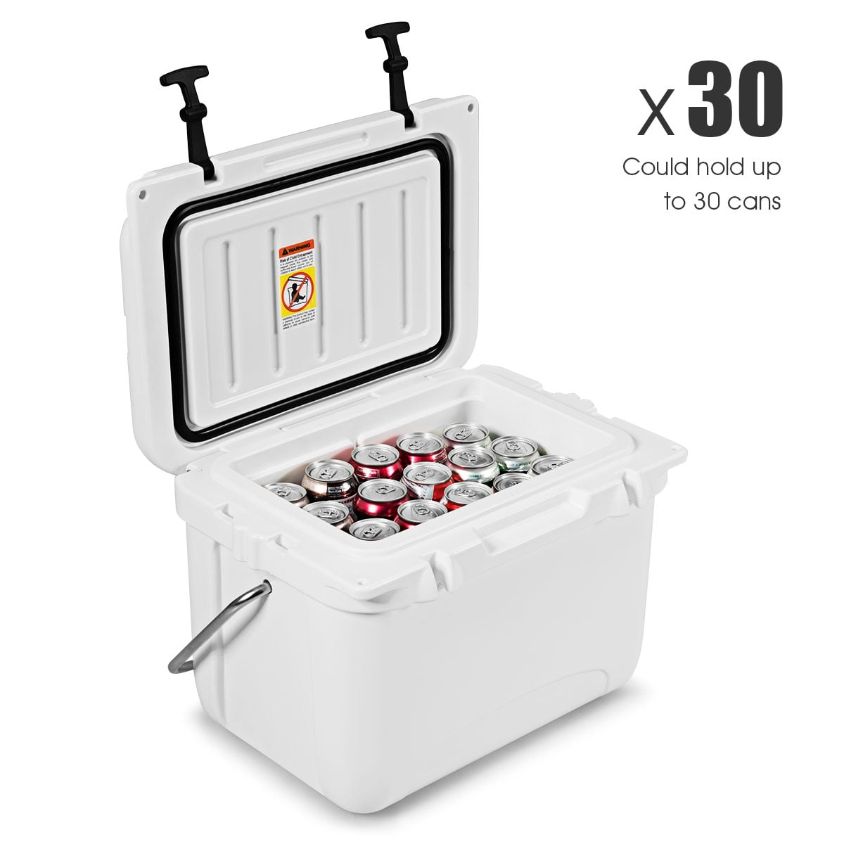 Costway 22 Quart Cooler Portable Ice Chest LeakProof 30 Cans Ice Box