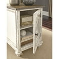 thumbnail image 6 of Signature Design by Ashley Realyn Cottage-Style Mirrored End Table in Antique White, 6 of 8