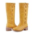 thumbnail image 4 of VBDB Women's Knee High Boots Chunky Block Heel Long Boots Square Toe Low Heel Boots for Women, 4 of 7