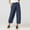 Navy, variant on Women's Pants, Women's Cropped Pants Solid Color Loose Fitting Harem Pants High Waist Cotton Linen Wide Leg Casual Cropped Pants, Womens Pants Casual, Wide Leg Pants for Women