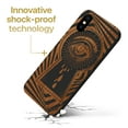 thumbnail image 3 of Case Yard Wooden Case for iPhone-X Soft TPU Silicone cover Slim Fit Shockproof Wood Protective Phone Cover for Girls Boys Men and Women Supports Wireless Charging Peaky Eye Design, 3 of 7