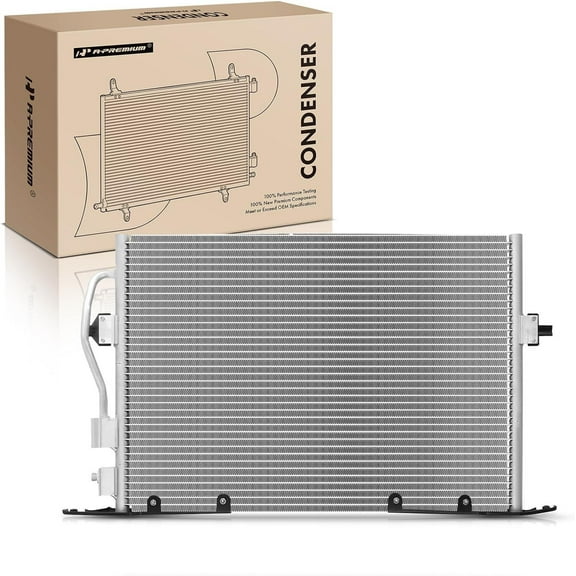 A-Premium Air Conditioning A/C Condenser Compatible with Ford Contour 1997-2000, Mercury Cougar 1999-2002 Mystique 1998-2000
