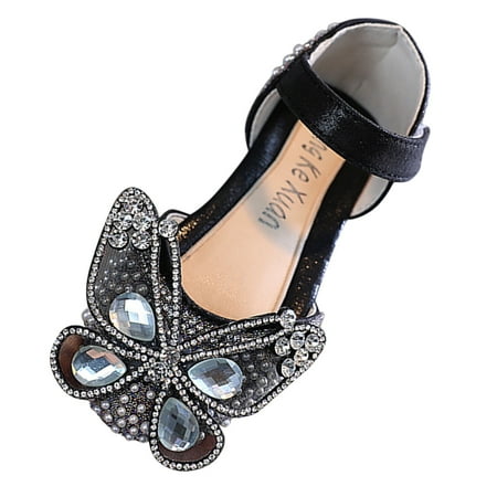 

Youmylove Girls Sandals Classic Spring Summer Dress Dance Show Princess Shoes Pearl Rhinestone Mesh Big Bow Toddler Children Leisure Footwear