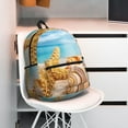 thumbnail image 4 of Lafuoo Beach Starfish Shell Pattern Casual Backpack, Large Capacity Adjustable Shoulder Strap Computer Backpack, Unisex, Suitable for Campus, Business,Travel-One Size, 4 of 6