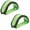 Green (1 pair), variant on Janrevotw 1 Pair Of Bicycle Pedal Straps With Toe Clips For Fixed Gear Bikes