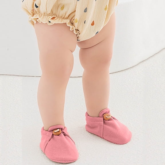 Eltusu Girls Sneakers, No Slip Comfort Cotton Thermal Walking Shoes Pink Size 3-5(Toddler)