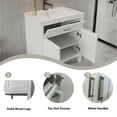 thumbnail image 4 of 24" White Freestanding Bath Vanity Tip-Out Drawer Sink Cabinet Without Top, 4 of 9