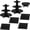 Black, variant on Zopeal 7 Pcs Dessert Table Display Set 3-Tier Cupcake Stand 1-Tier Cup Cake Display Tower Platters and Serving Trays Cardboard Cake Cookie Holders for Wedding Birthday Party Baby Shower(Laser Silver)