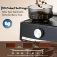 thumbnail image 2 of EastVita 20 Bar Pressure Stainless Steel Espresso Machine with Grinder 1.5L Removable Water Tank Milk Frother Steam Wand Black, 2 of 7