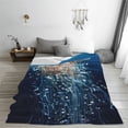 thumbnail image 5 of Honeii White Jellyfish Dansing in the Ocean Print Fleece Blanket - Throw Blanket for Bed, Sofa, Couch, Camping, and Travel , Microplush Ultra Soft Warm Blanket-40"x30", 5 of 7