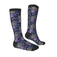 thumbnail image 3 of Balery Lavender Flowers Printed Novelty Socks Men's Women's Crew Socks Sports Socks Knee High Socks Cotton Socks Quirky and Cool Socks, 3 of 9