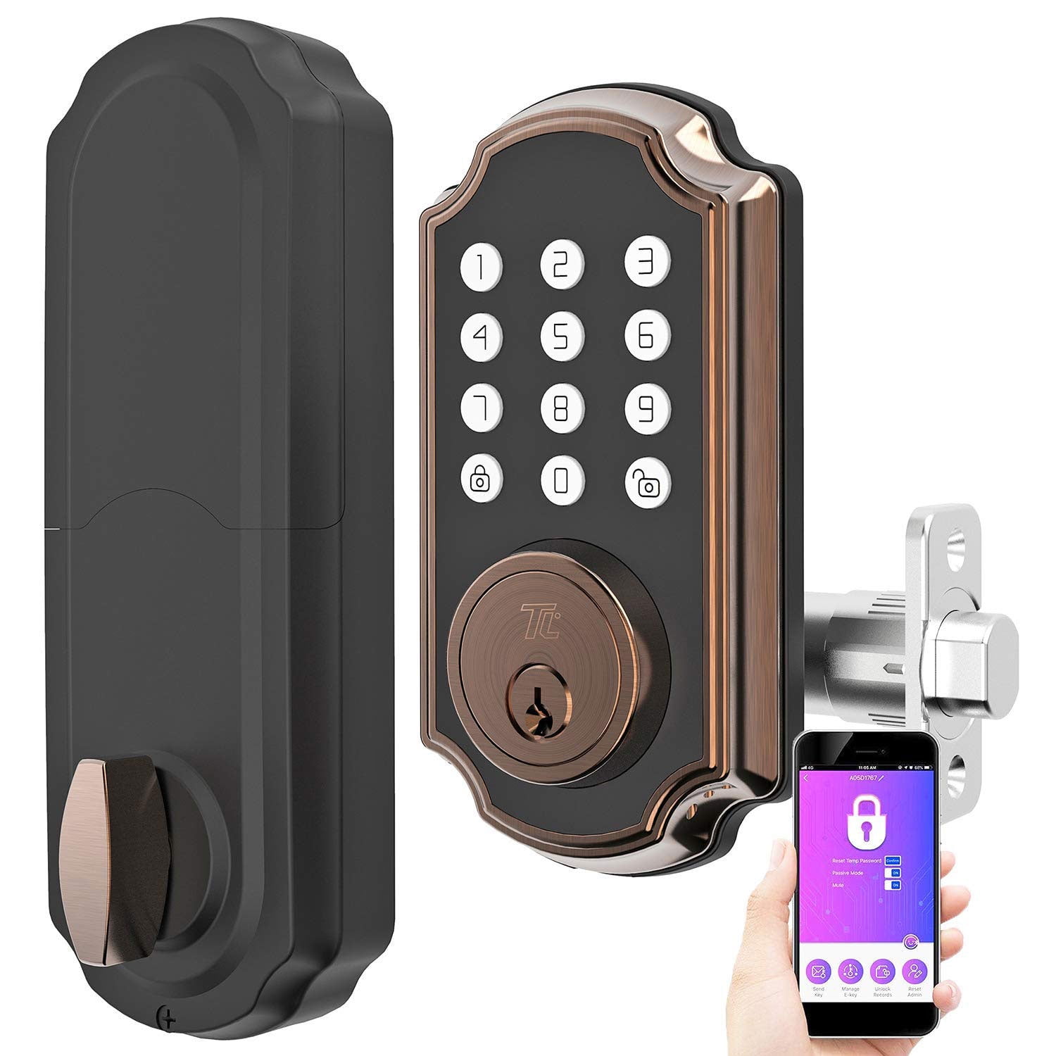 TURBOLOCK TL117 Smart Lock with Keypad Digital Deadbolt with App