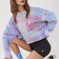 thumbnail image 2 of Lovskoo Open Back Shirts for Women Criss Cross Hollow Tops Scoop Neck Long Sleeve Blouses Casual Loose Fit T-Shirts Yoga Tops Multicolor, 2 of 7