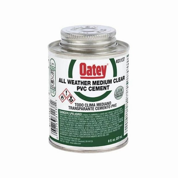 Oatey  8 oz Medium PVC All Weather Cement, Clear - Pack of 12