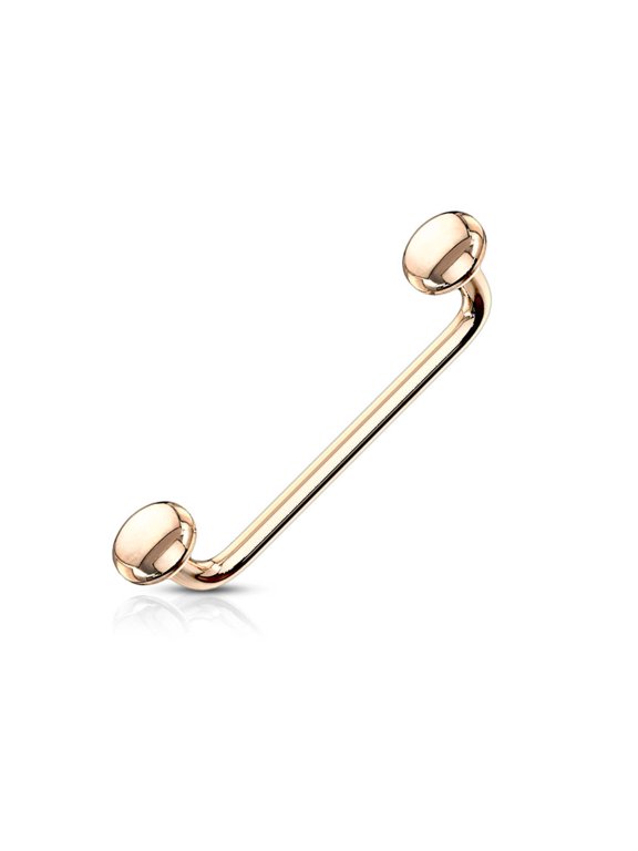 90 Degree Bent Surface Snake Eye Staple Barbells 16 Gauge Flat Disk