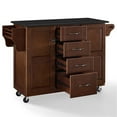 thumbnail image 4 of Crosley Brands Eleanor Granite Top Kitchen Cart Mahogany/Black, 4 of 12