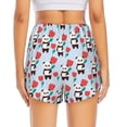 thumbnail image 2 of Lsque Panda And Rose Printed Women's Running Shorts with Liner Pockets,Elastic Quick Dry Workout Athletic Gym Yoga Shorts,Womens High Waist Shorts-Large, 2 of 9