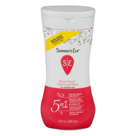 Summer's Eve Sensitive Skin Cleansing Wash, Sheer Floral, 9 Fl (Best Feminine Hygiene Products For Tweens)
