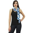 thumbnail image 5 of Phagun Shibori Print Women Indigo Blue Cotton Voile Long Stole Wrap Scarf, 5 of 8