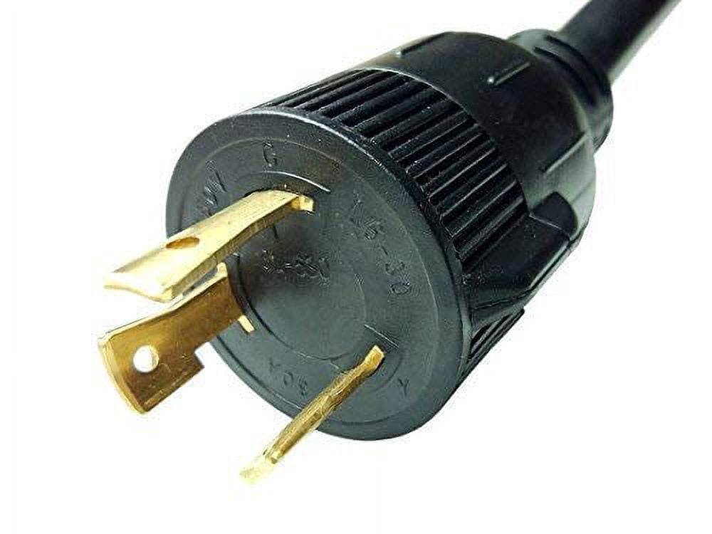 Parkworld 885989 Welding Adapter cord L6-30 Plug 3-Prong 30A Locking Male to Dryer 14-30 Receptacle 30 AMP Female (Only For 125V, Two Hots pole bridged in female)