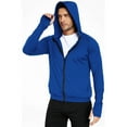 thumbnail image 4 of LNWUY Mens Sweatshirts Full Zip Lightweight Solid Color Casual High-Elastic Sporty Jacket Hoodie Sweatshirt with Thumbhole Blue XXL, 4 of 5