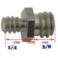 thumbnail image 4 of 1/4" Male to 3/8" Male Threaded Screw Adapter for Camera Tripod Shoulder Rig, 4 of 5