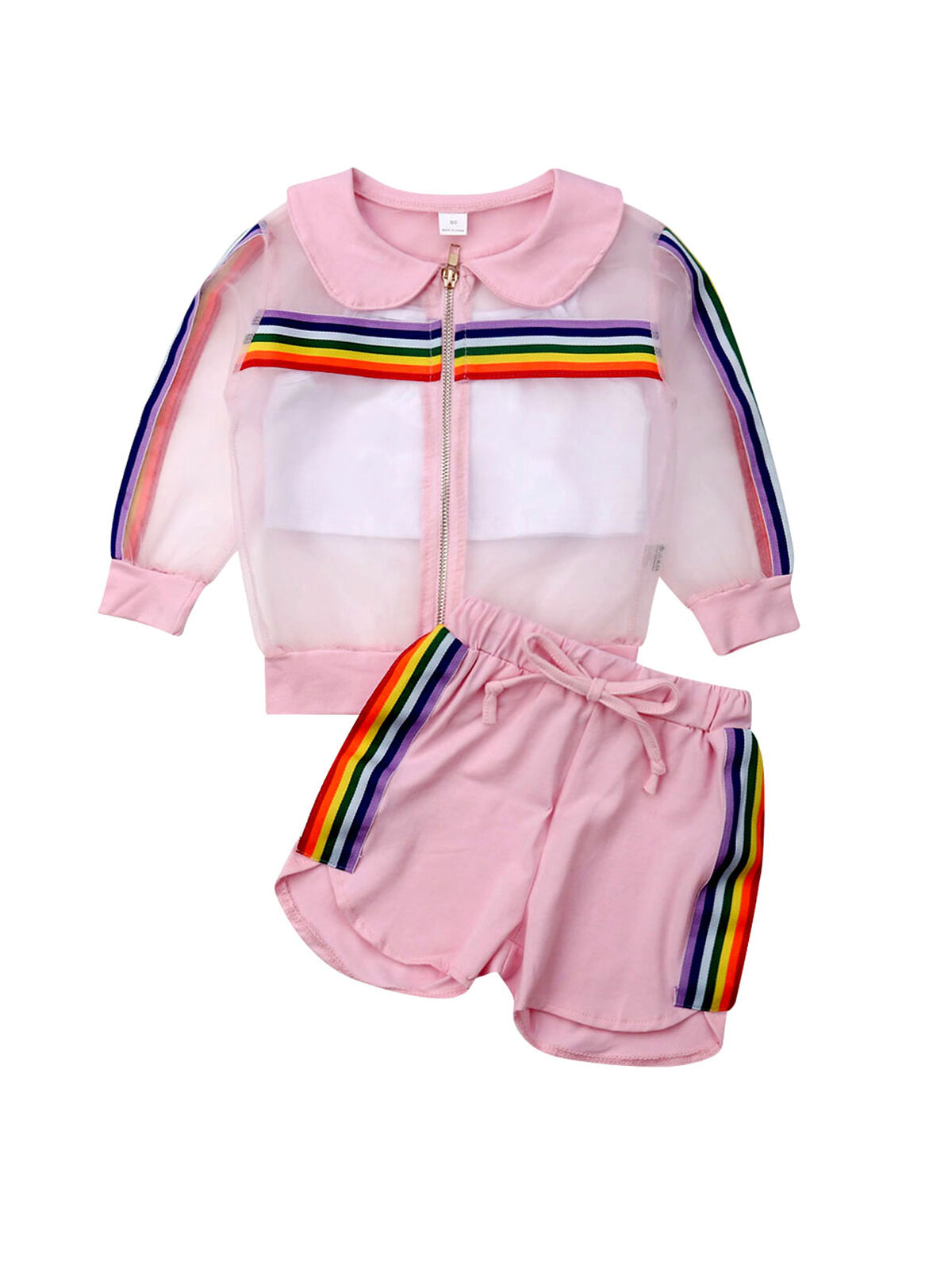 Toddler Kids Baby Girl Coat+Vest+Pants Outfit 3Pcs UV Sunsuit Clothes