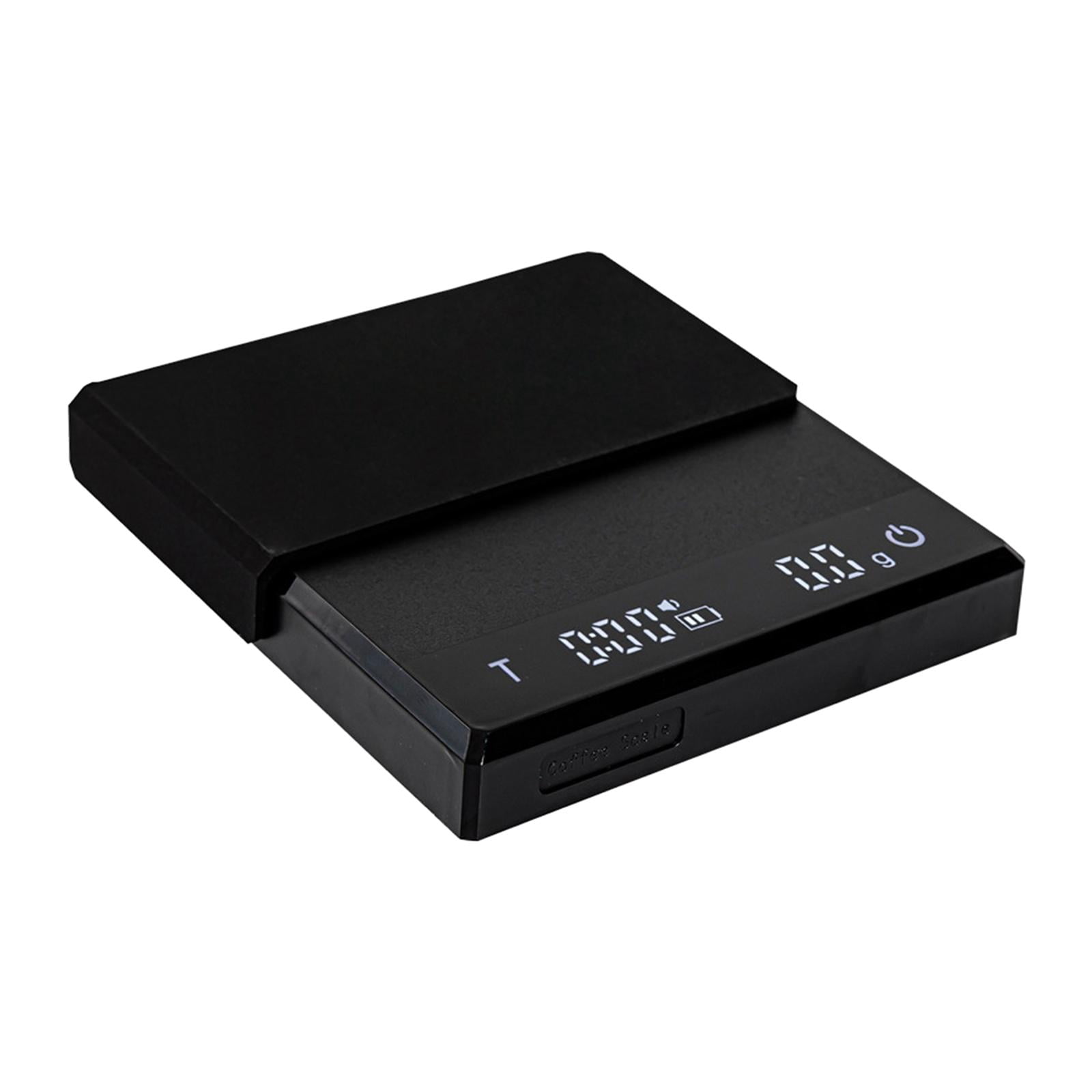 Fiocias Coffee Scale with Timer Touch Use Led Display USB Rechargeable Kitchen Scale for Black