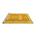 thumbnail image 2 of Ahgly Company Machine Washable Indoor Rectangle Geometric Yellow Traditional Area Rugs, 6' x 9', 2 of 4
