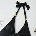 thumbnail image 6 of qelini One Piece Swimsuits for Women Bikini Set Backless Bodysuit Solid Color Swimwear Summer Vocation, 6 of 9